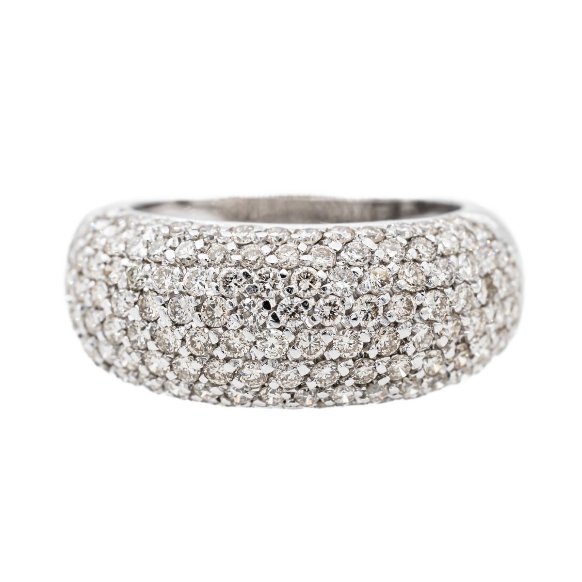 Jonc ring in white gold and diamond – Castafiore