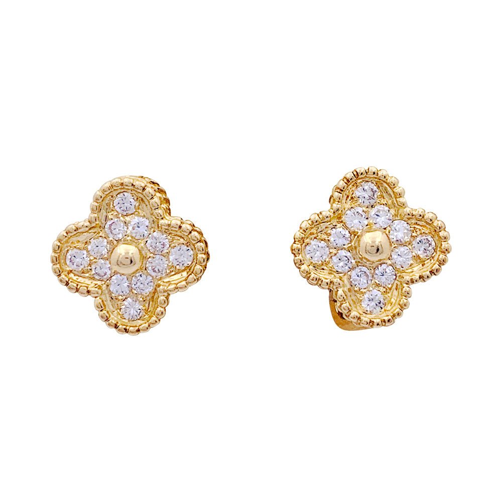 Van Cleef & Arpels earrings, “Vintage Alhambra” in yellow gold