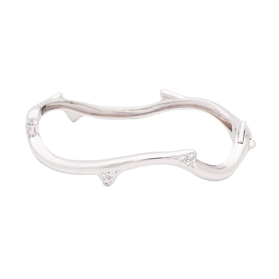 DIOR “Bois de Rose” jonc bracelet in white gold and diamonds