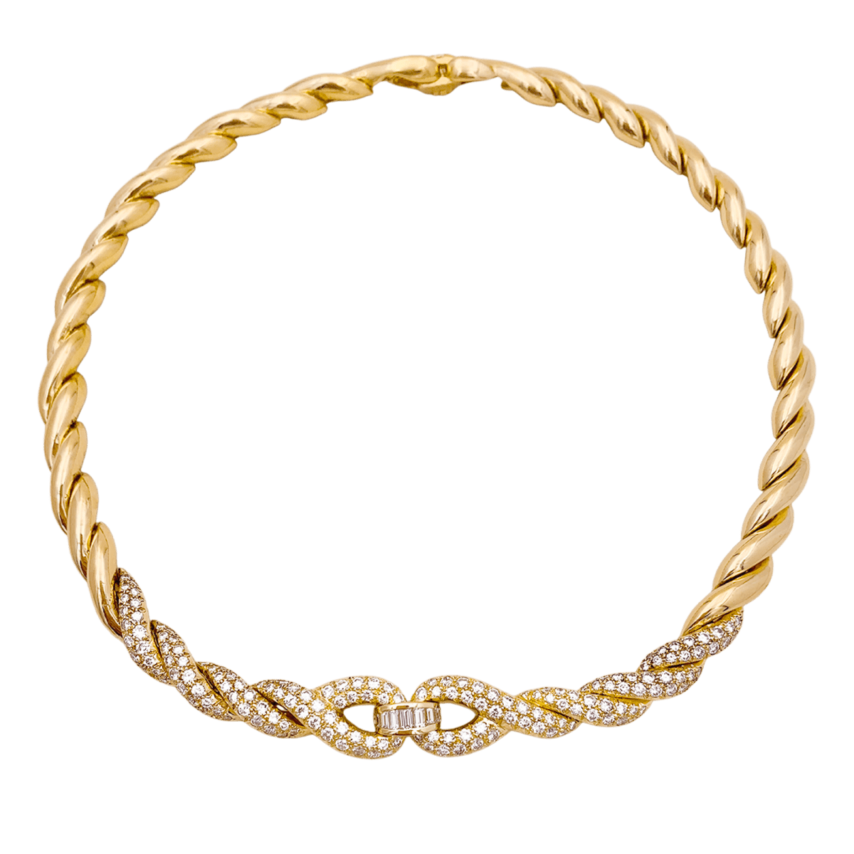 FRED chain necklace in yellow gold and diamonds – Castafiore