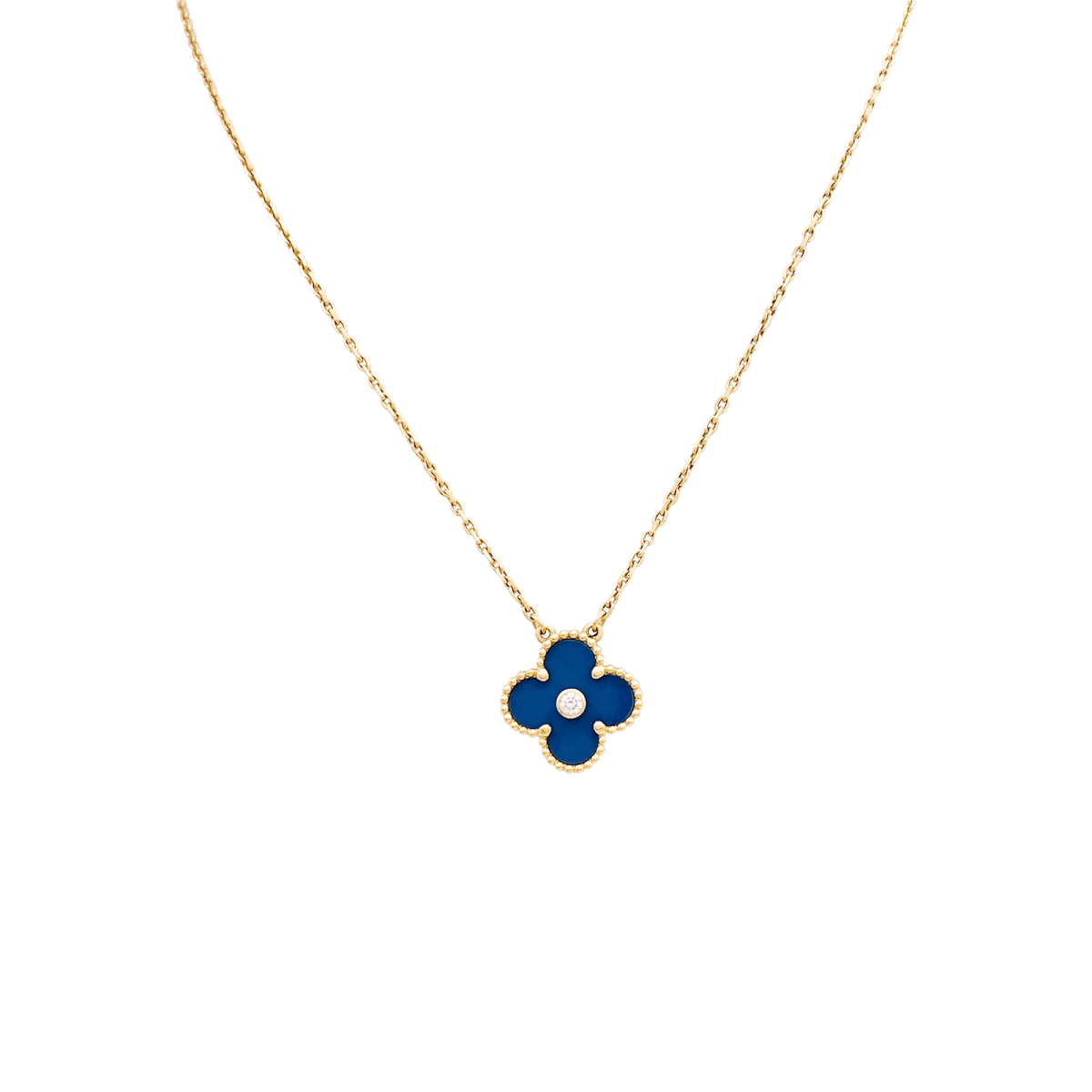 VAN CLEEF & ARPELS “Alhambra” pendant necklace in yellow gold 