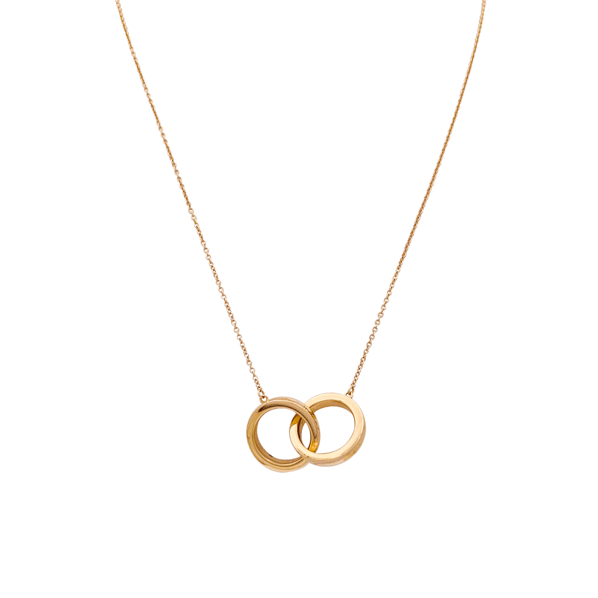 Rose Gold Necklace Tiffany Two Circle Pendant Necklace Tiffany