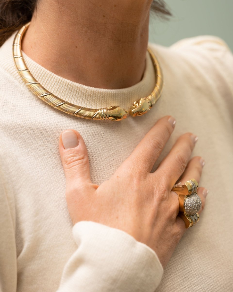Collar Necklace Cartier Collier Panther Vintage Cartier 'Panthere