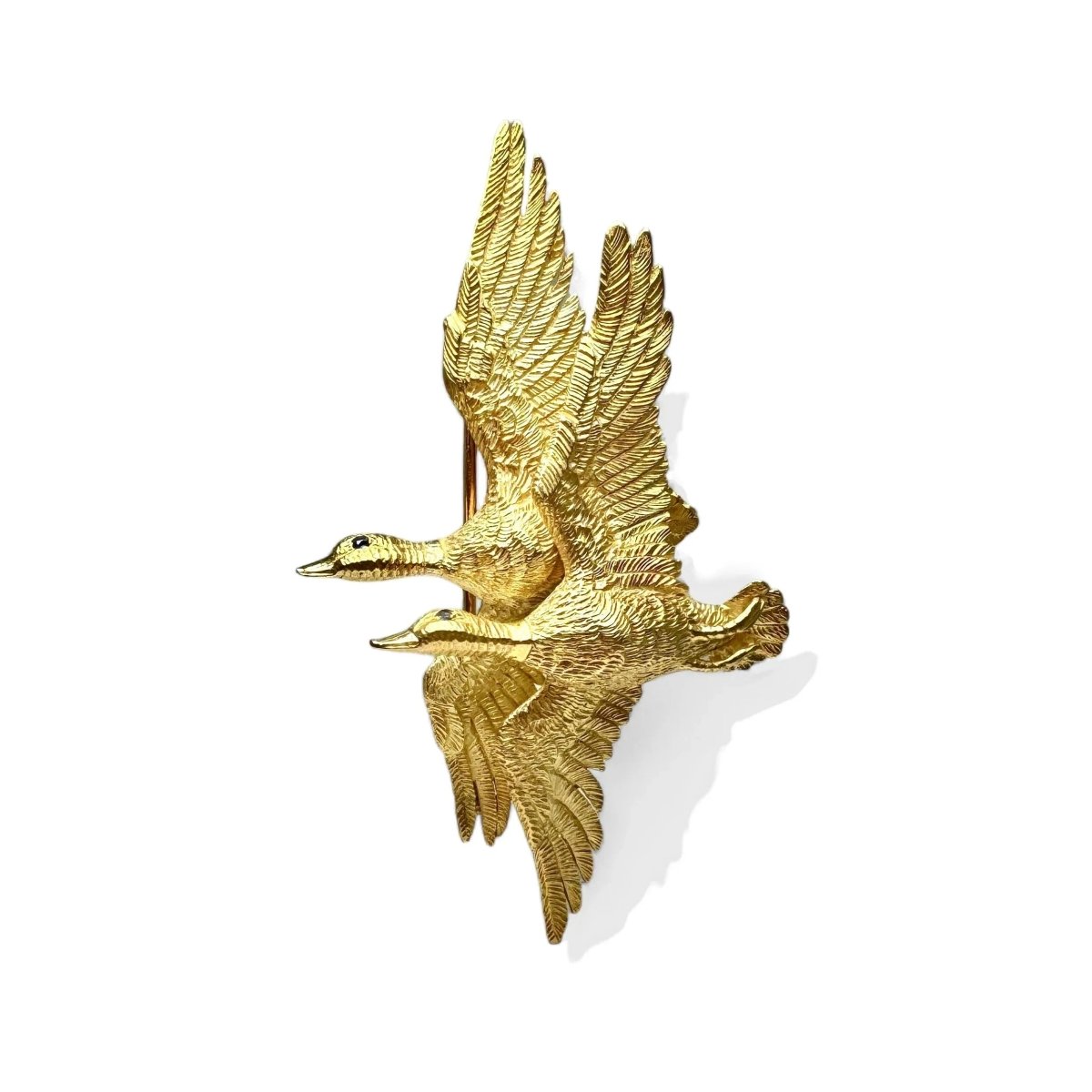 HERMÈS “Ducks” brooch by GEORGES LENFANT in yellow gold – Castafiore