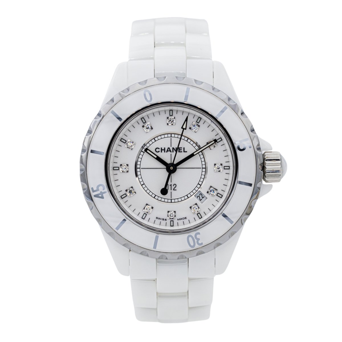 CHANEL “J12” ceramic and diamond watch – Castafiore