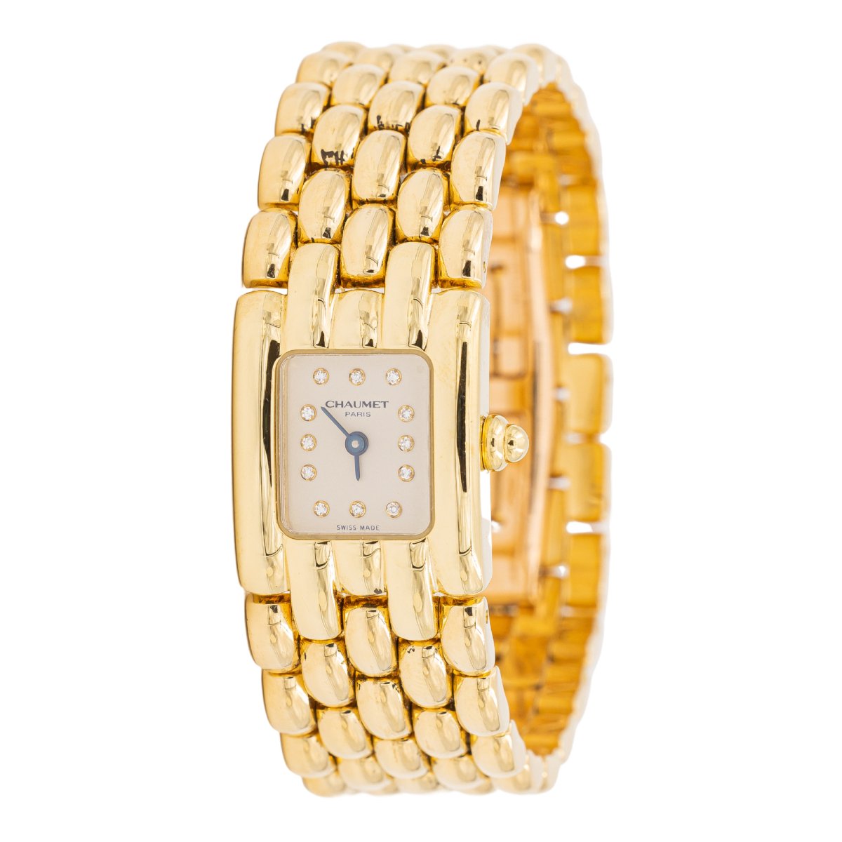 CHAUMET “Khésis” watch in yellow gold and diamond – Castafiore