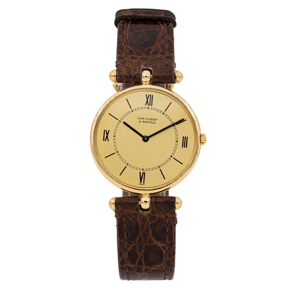 VAN CLEEF & ARPELS Automatic Watch in Yellow gold and Leather