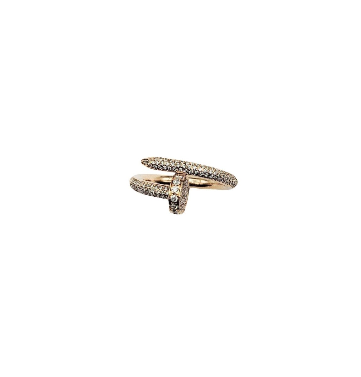 CARTIER “Juste un clou” ring in pink gold and diamonds – Castafiore