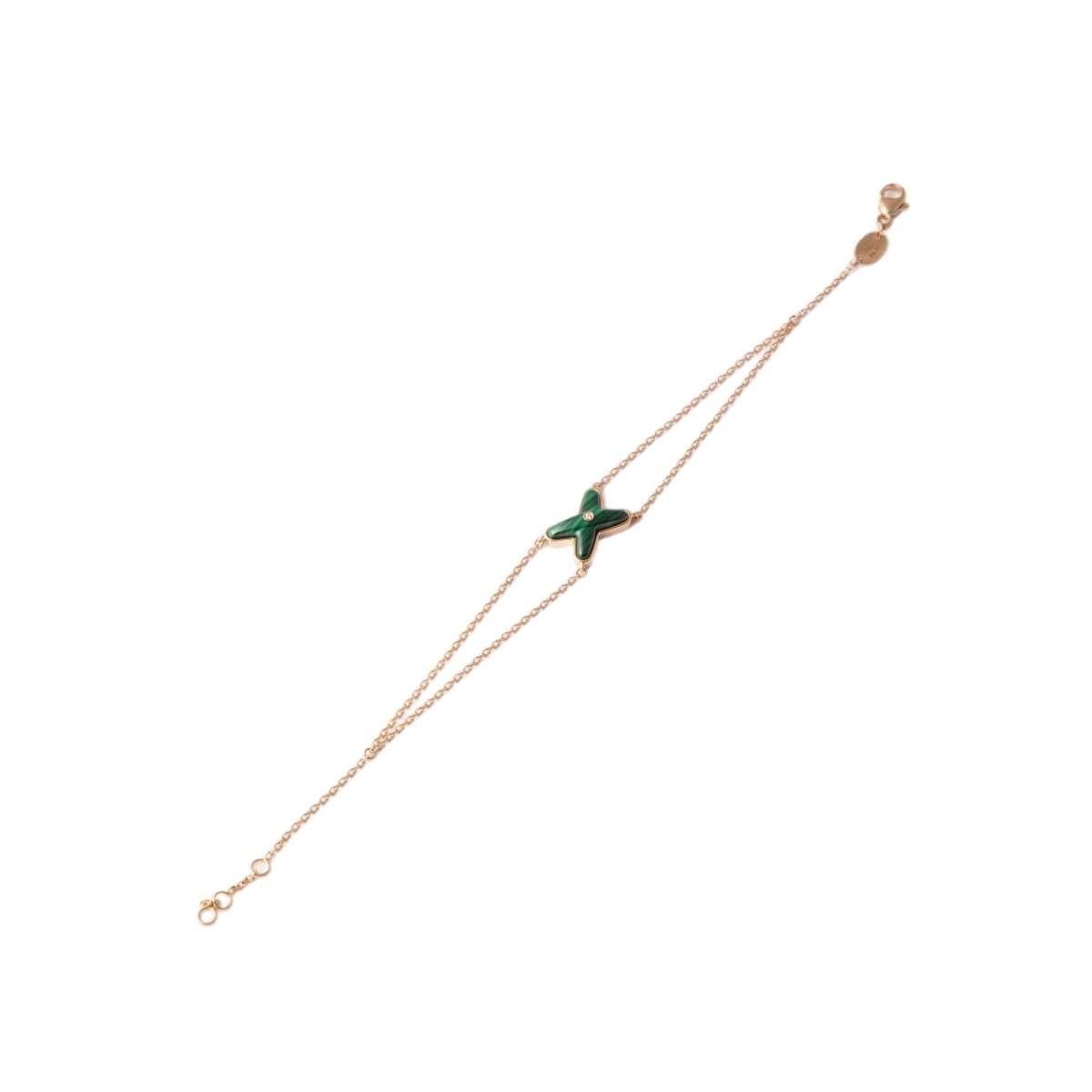 CHAUMET “Jeux delinks” bracelet in pink gold and malachite