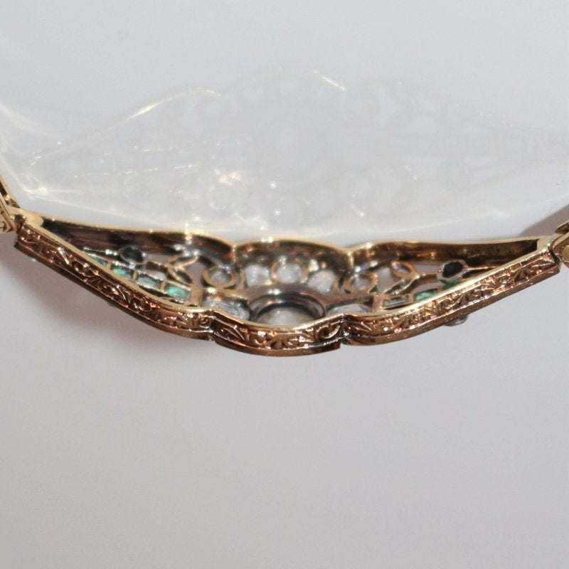 Bracelet Diamants Et émeraudes 1910 - Castafiore