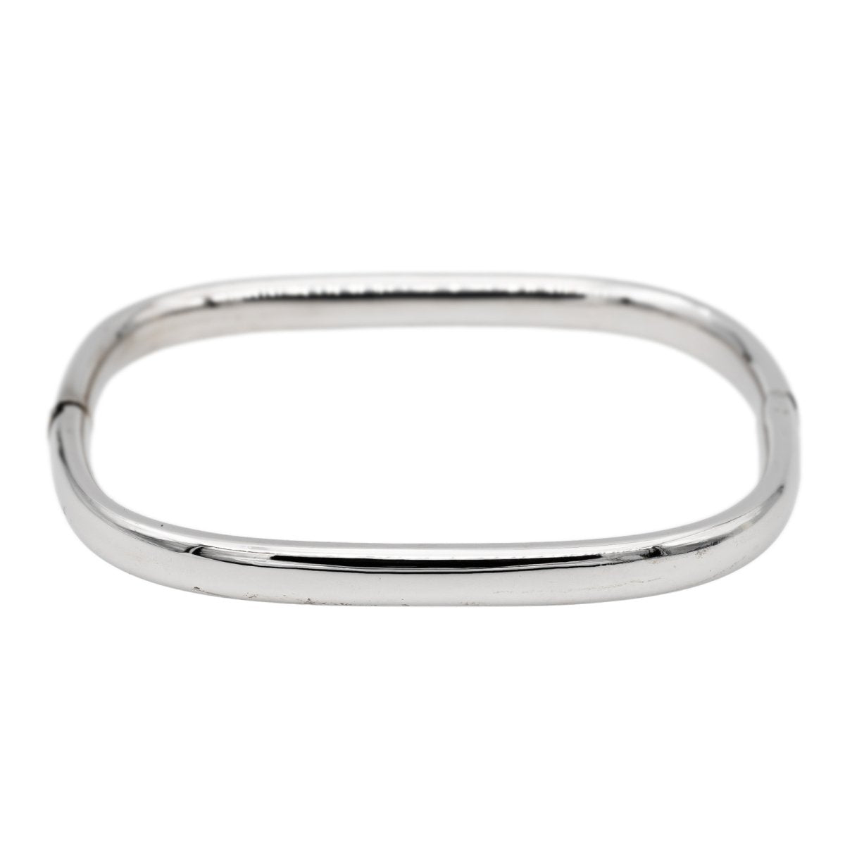 Square bangle bracelet in white gold – Castafiore
