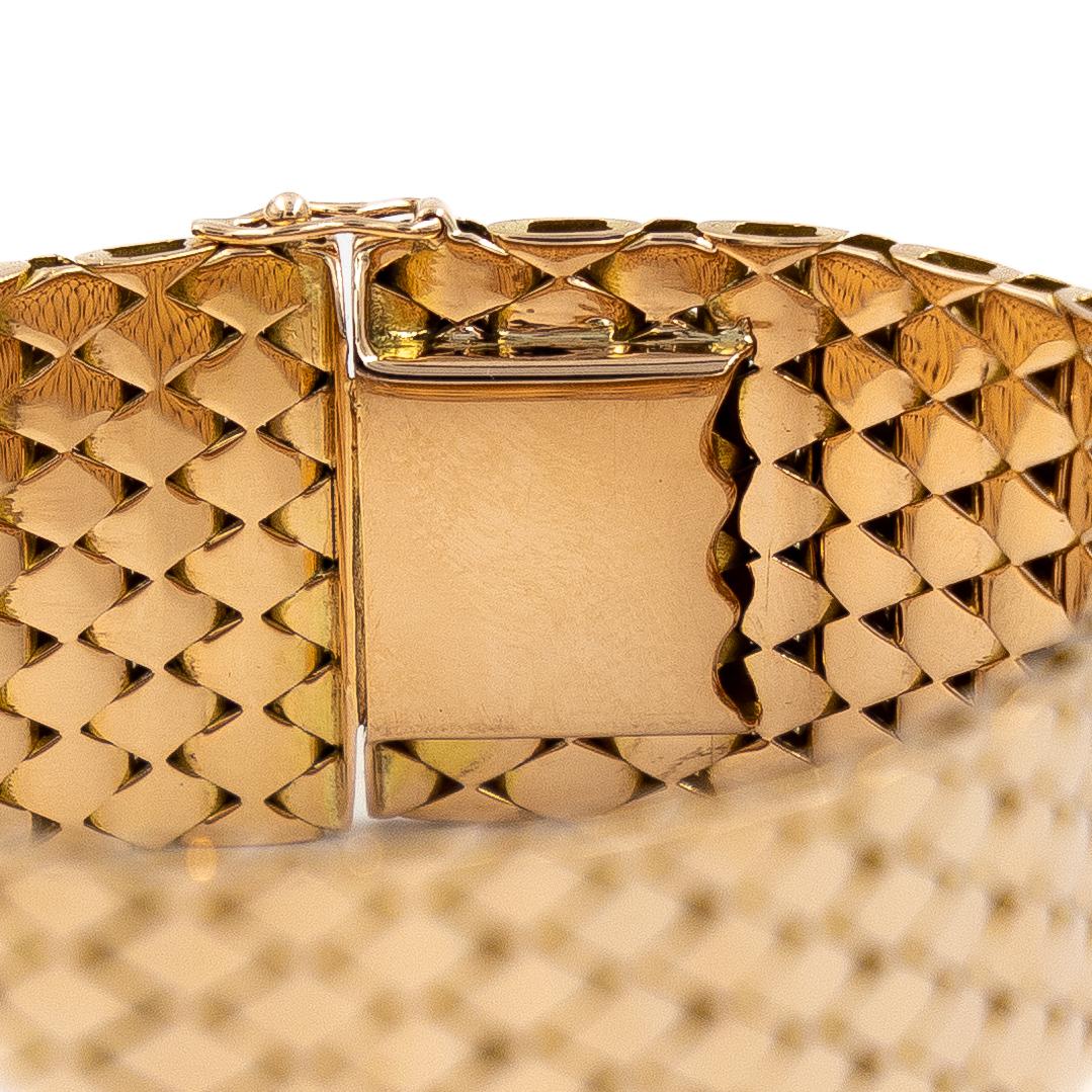 Bracelet Manchette écailles en or rose - Castafiore