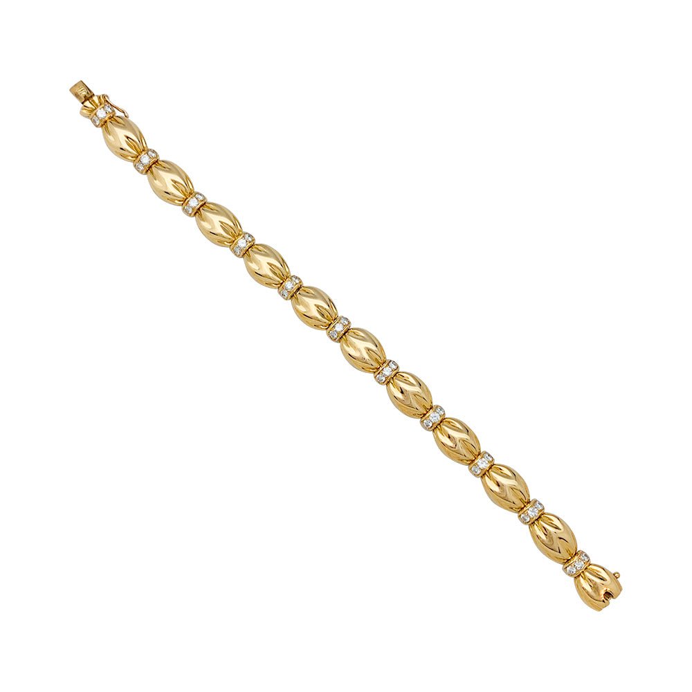 Bracelet VAN CLEEF & ARPELS, "Drapé", or jaune, diamants - Castafiore