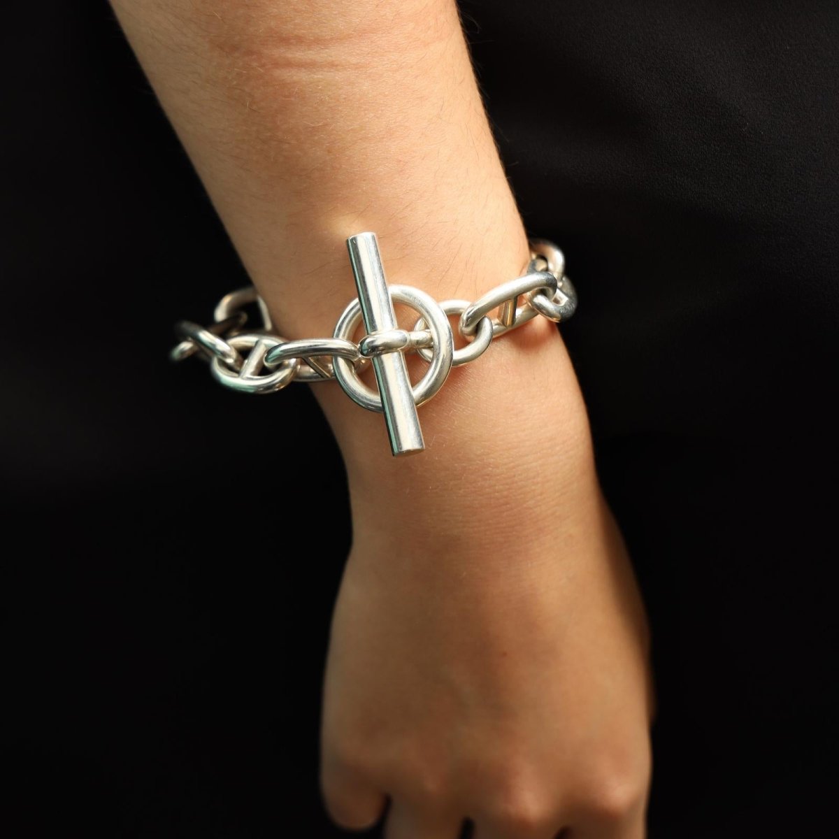 Hermès Bracelet Chaîne d'ancre Argent - Castafiore