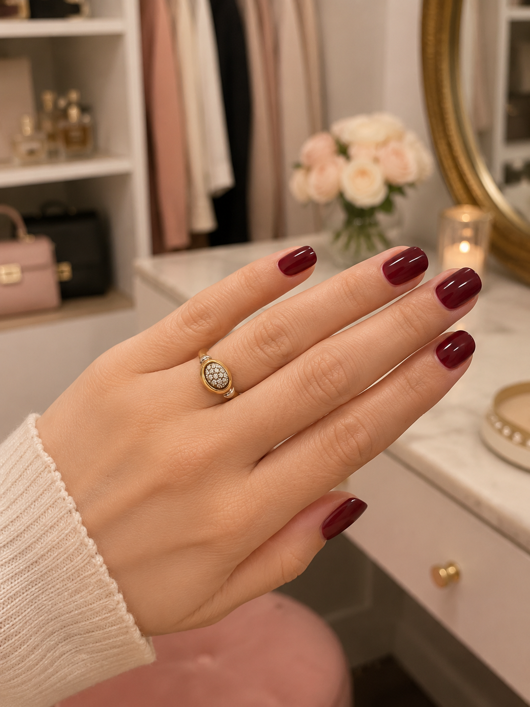 Bague en or blanc, or jaune et diamants