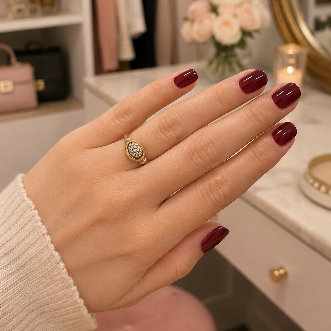 Bague en or blanc, or jaune et diamants