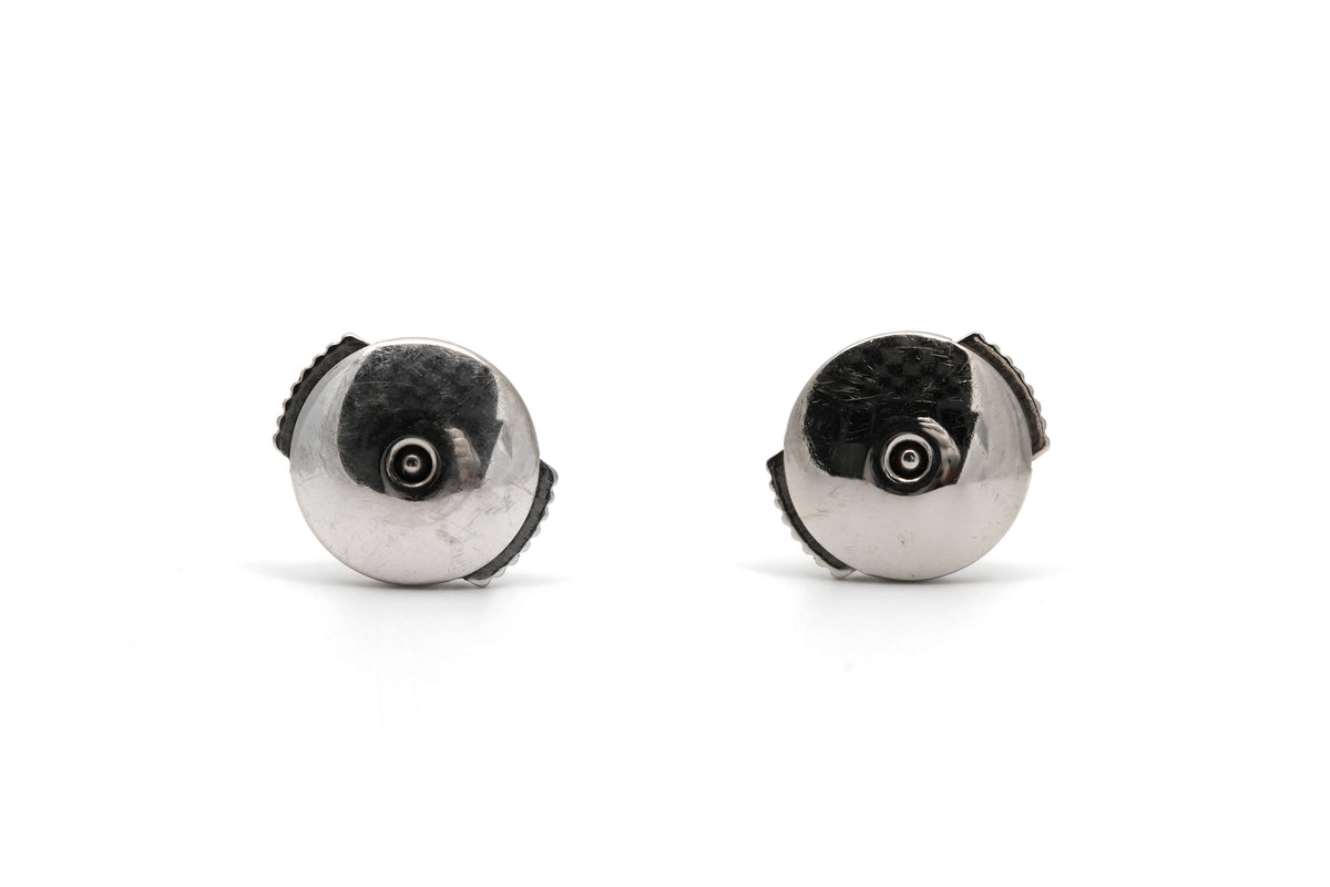 Boucles d'oreilles Puces en or blanc et diamants