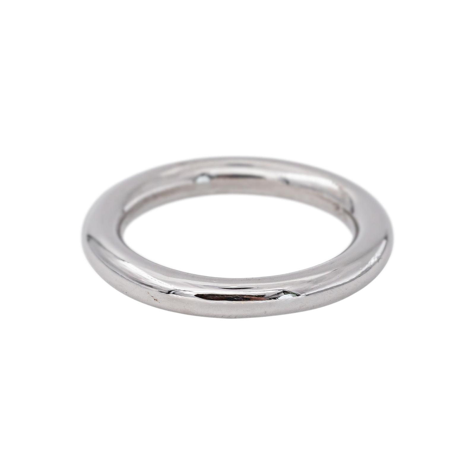 Ginette NY Bague Alliance Be my white domed band Or blanc
