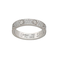 CARTIER "Love" Wedding Band in White Gold and Diamonds