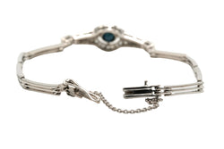 Bracelet in White gold, Sapphire and Diamonds