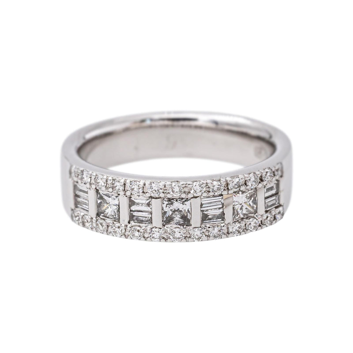 Bague Bandeau Or blanc Diamant