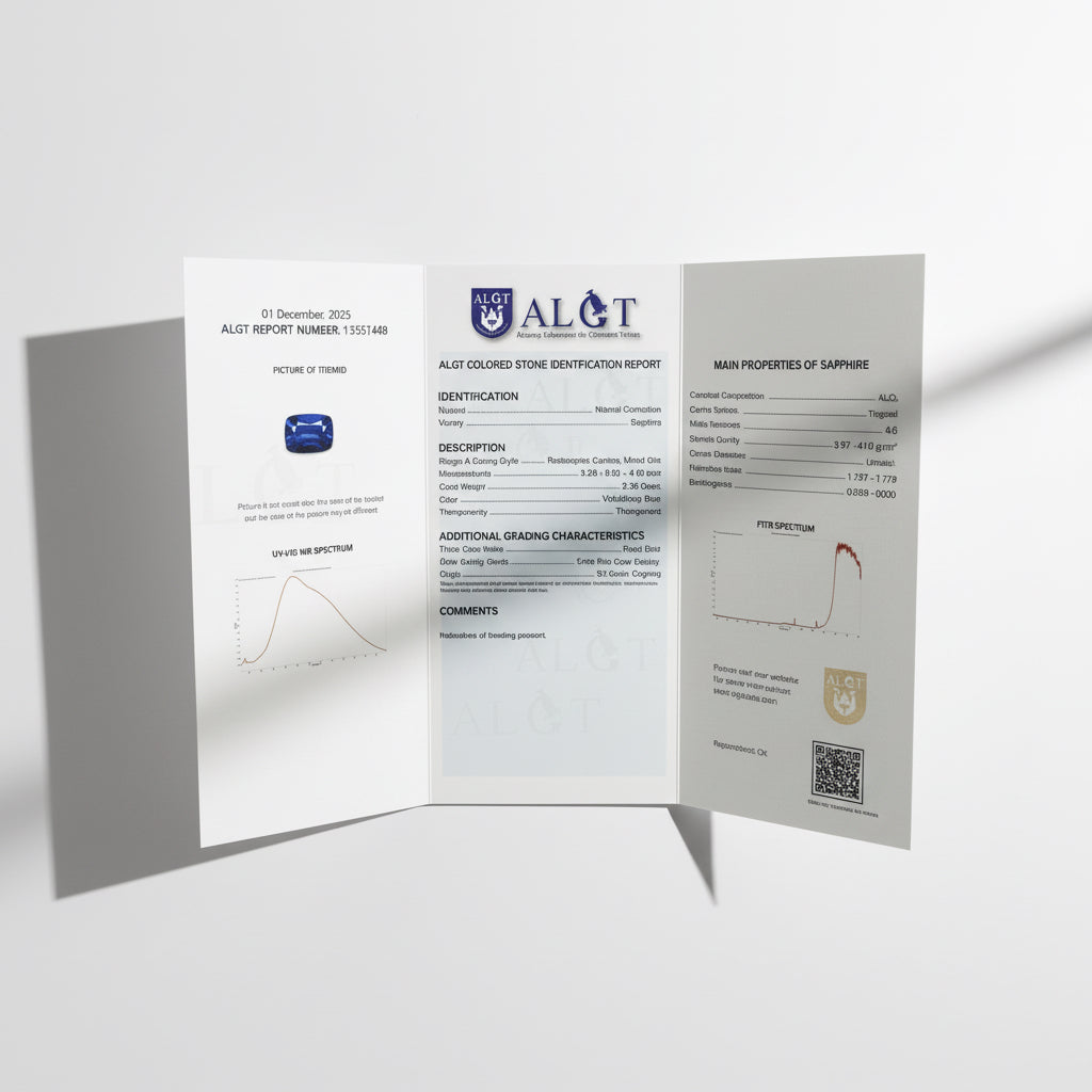 Ring Cocktail in white gold, sapphire and diamonds