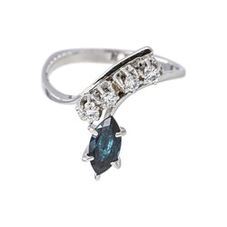 Bague Or blanc Saphir