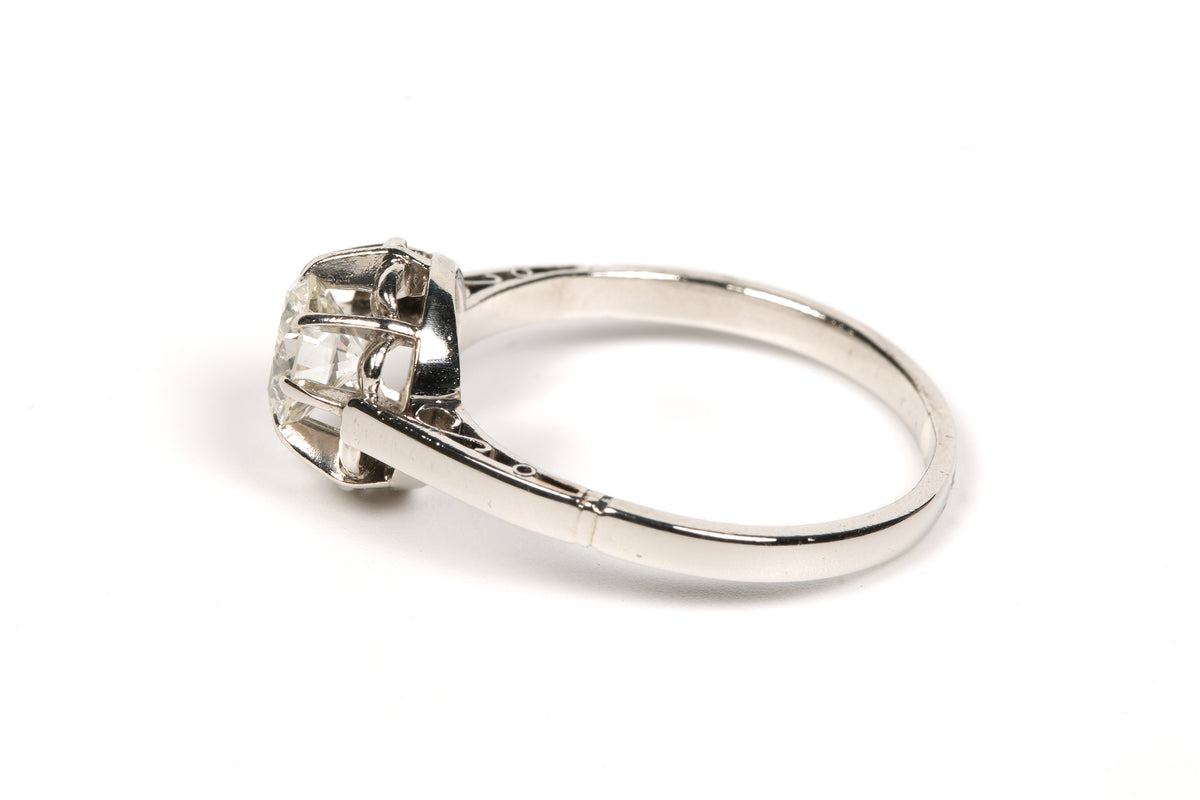 Bague Solitaire en or blanc et diamant