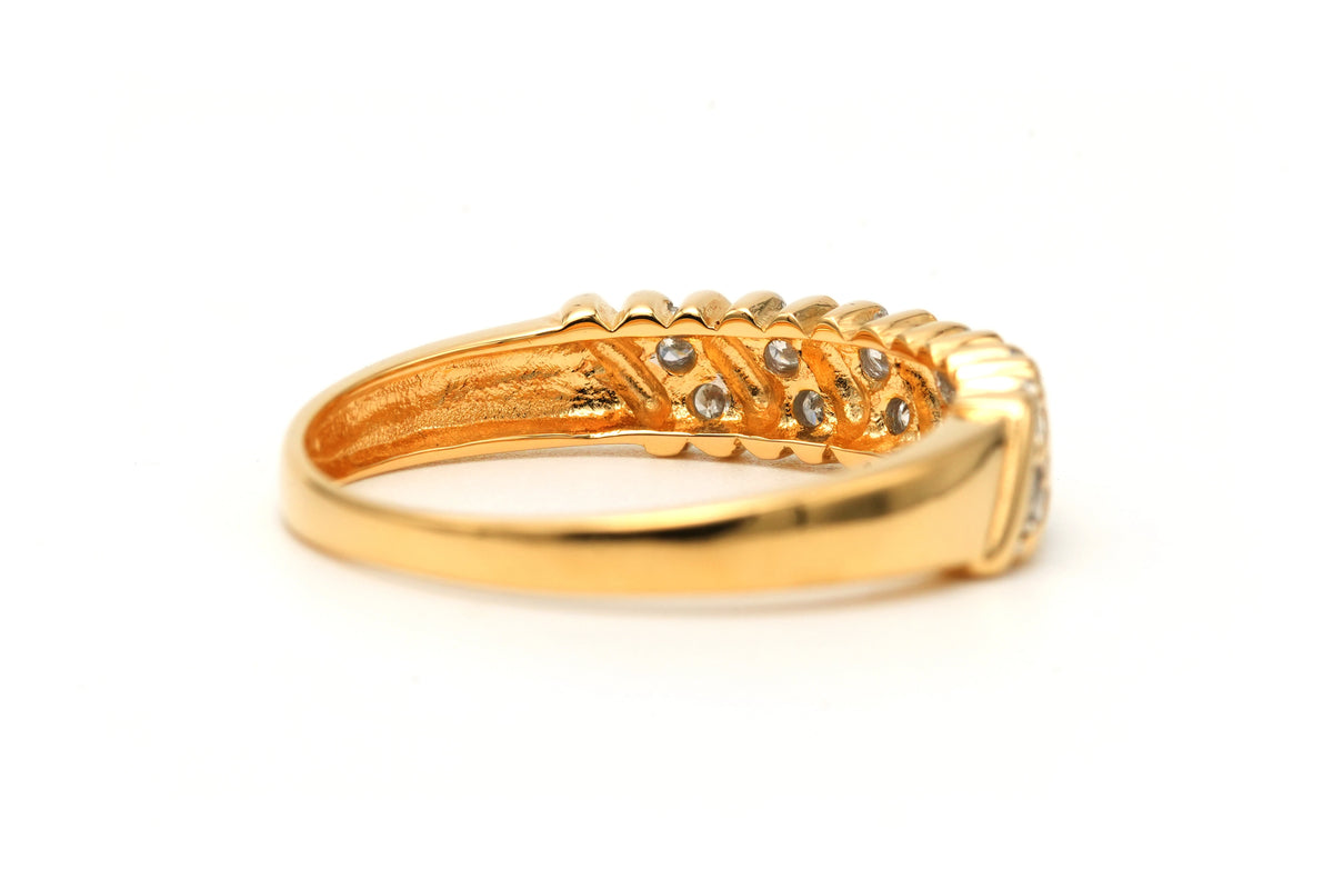 Yellow Gold and Diamond Band Ring