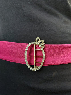 Silver Vermeil and Strass Belt Buckle