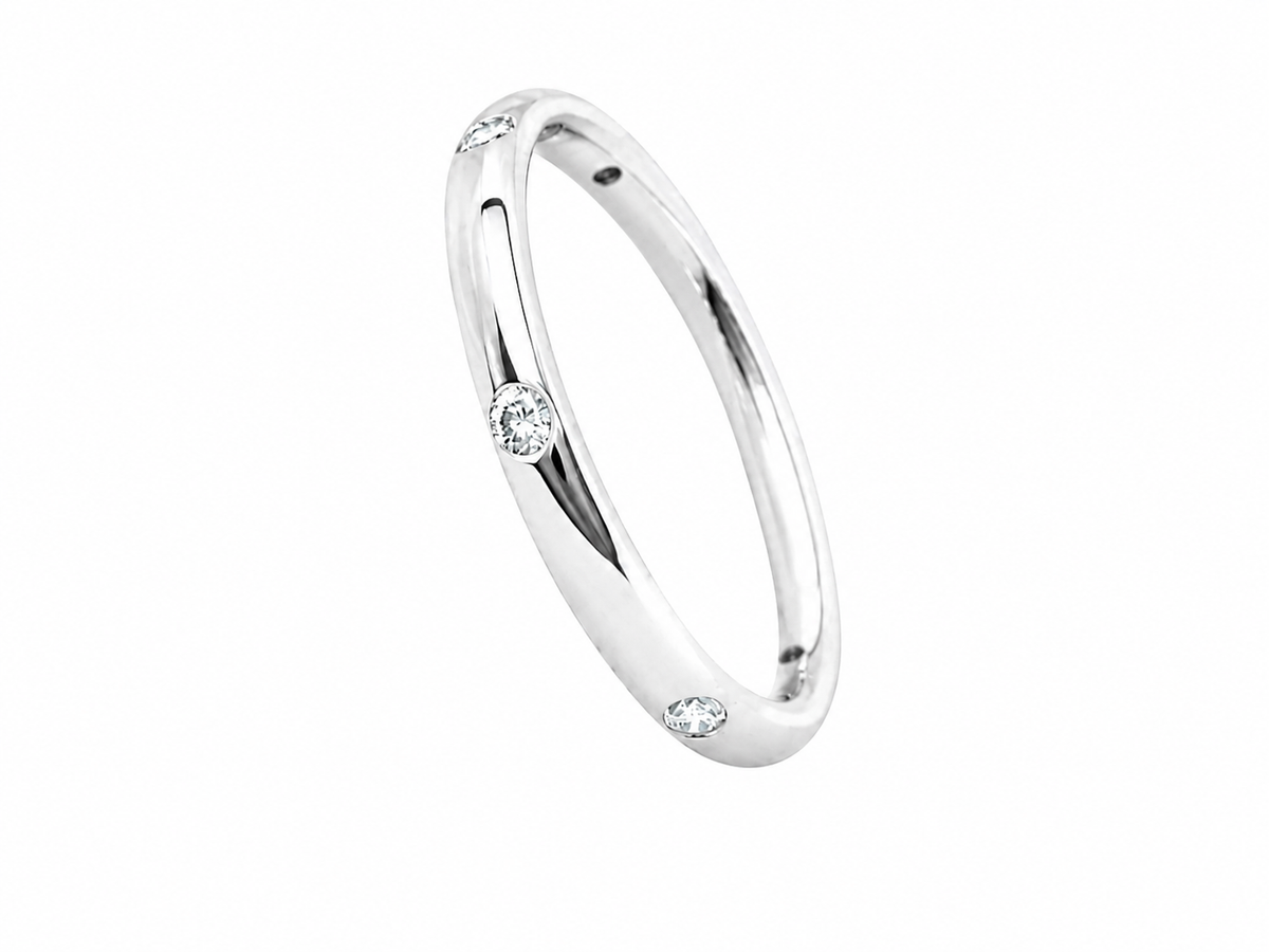 Bague Alliance POMELLATO Lucciole en or blanc et diamant