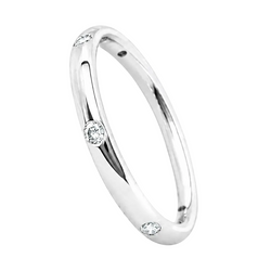 POMELLATO "Lucciole" Wedding Band in White Gold with Diamonds