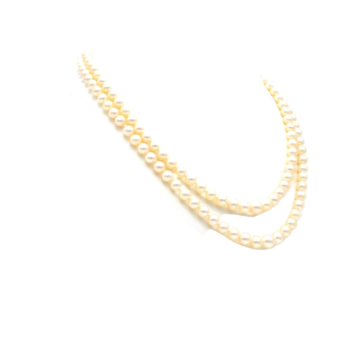 White Gold and Turquoise Pearl Necklace