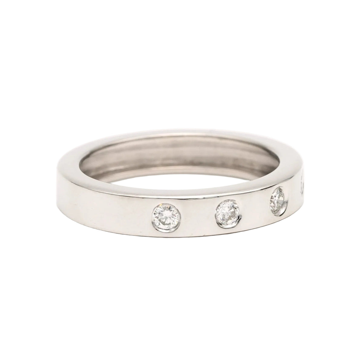 White Gold and Diamond Wedding Band
