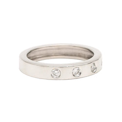 White Gold and Diamond Wedding Band