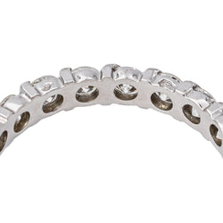 American-Style Wedding Band in White gold with Diamonds