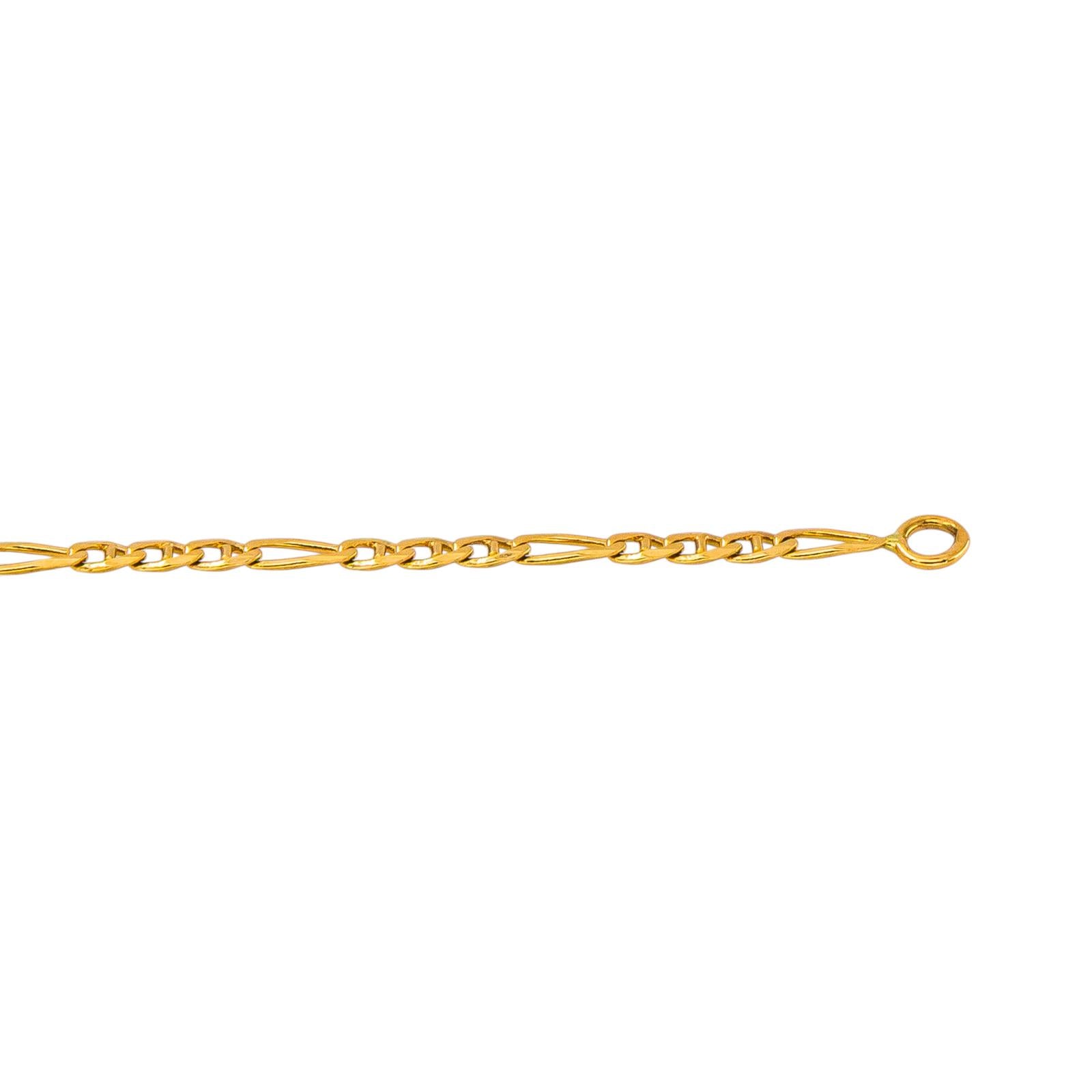 Yellow Gold Figaro Chain Necklace
