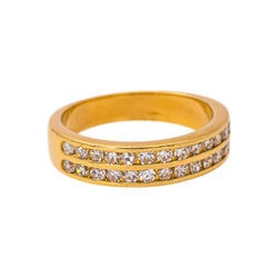 Yellow Gold Diamond Half-Band Ring