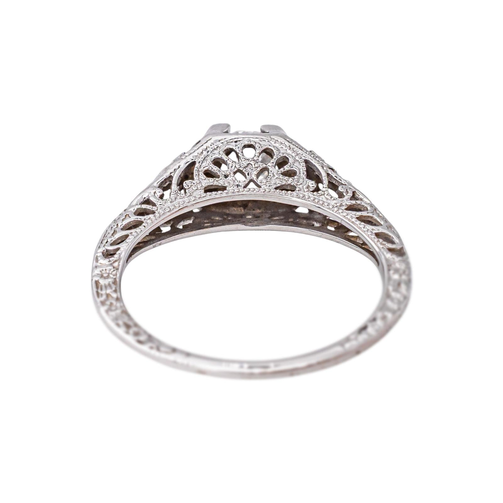 White Gold Solitaire Diamond Ring