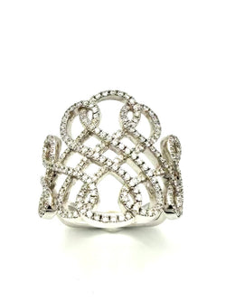 MESSIKA. "Promess" Collection, 18K white gold ring with diamonds
