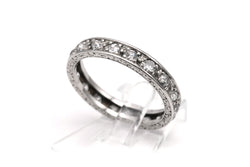 Bague Alliance en or blanc et diamants