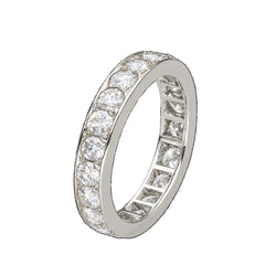 Bague Alliance en platine et diamants