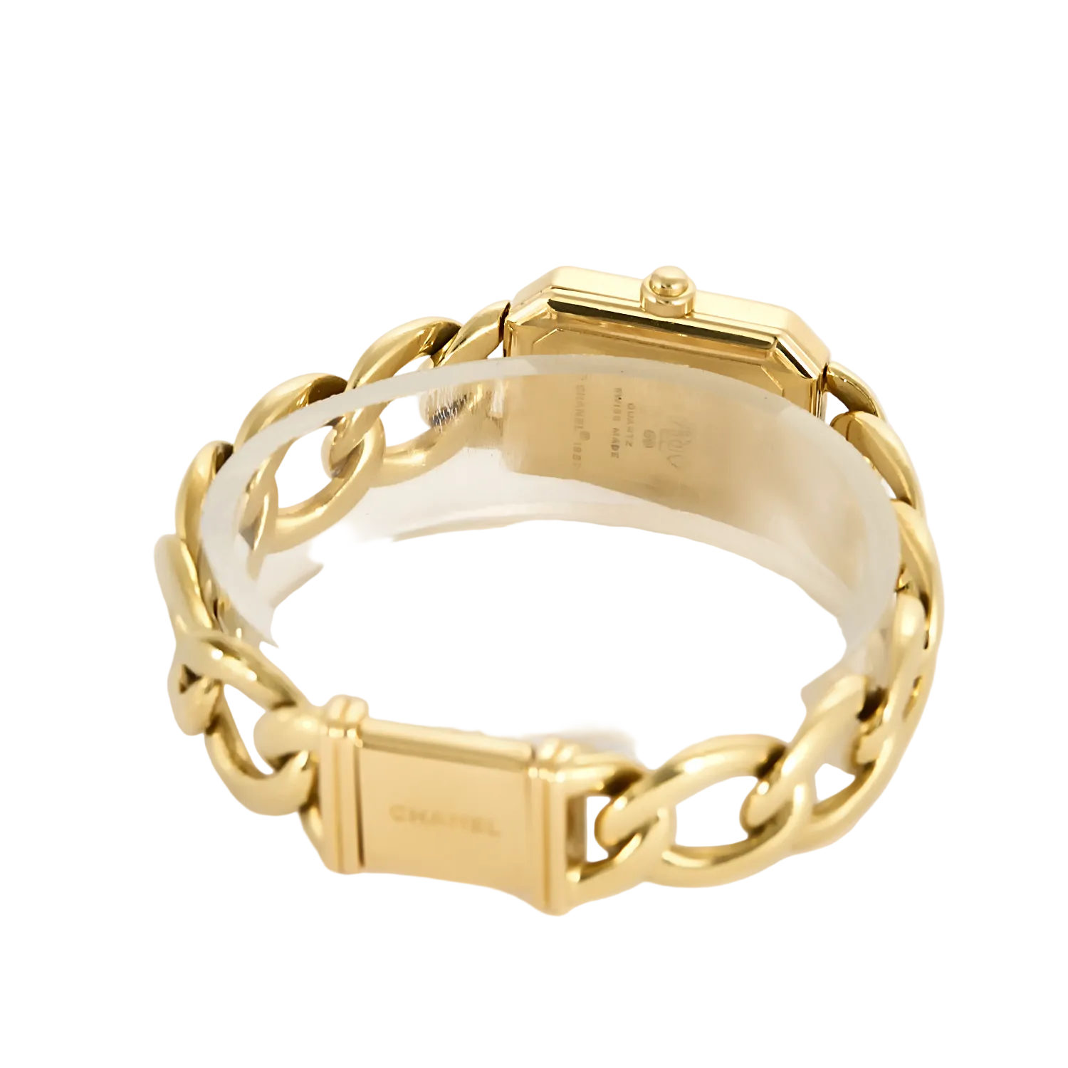 Watch CHANEL "Première" in yellow gold, steel, onyx, lacquer and quartz