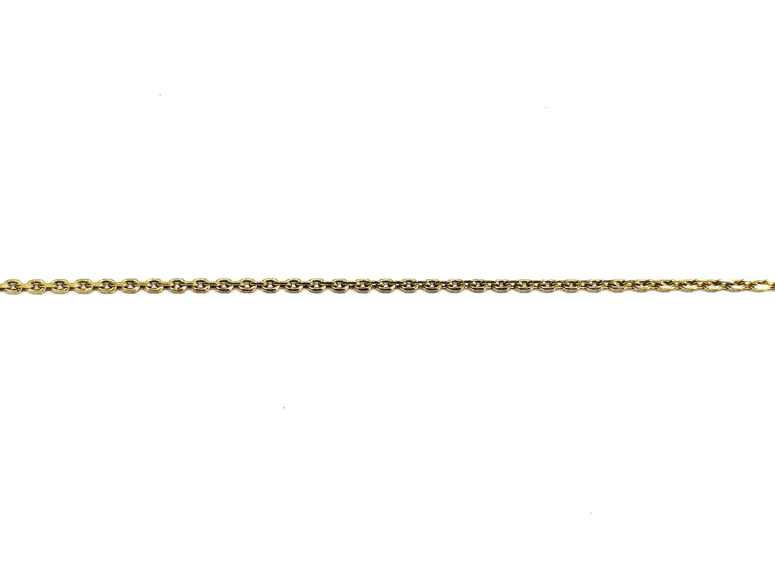 Yellow gold forçat-link chain