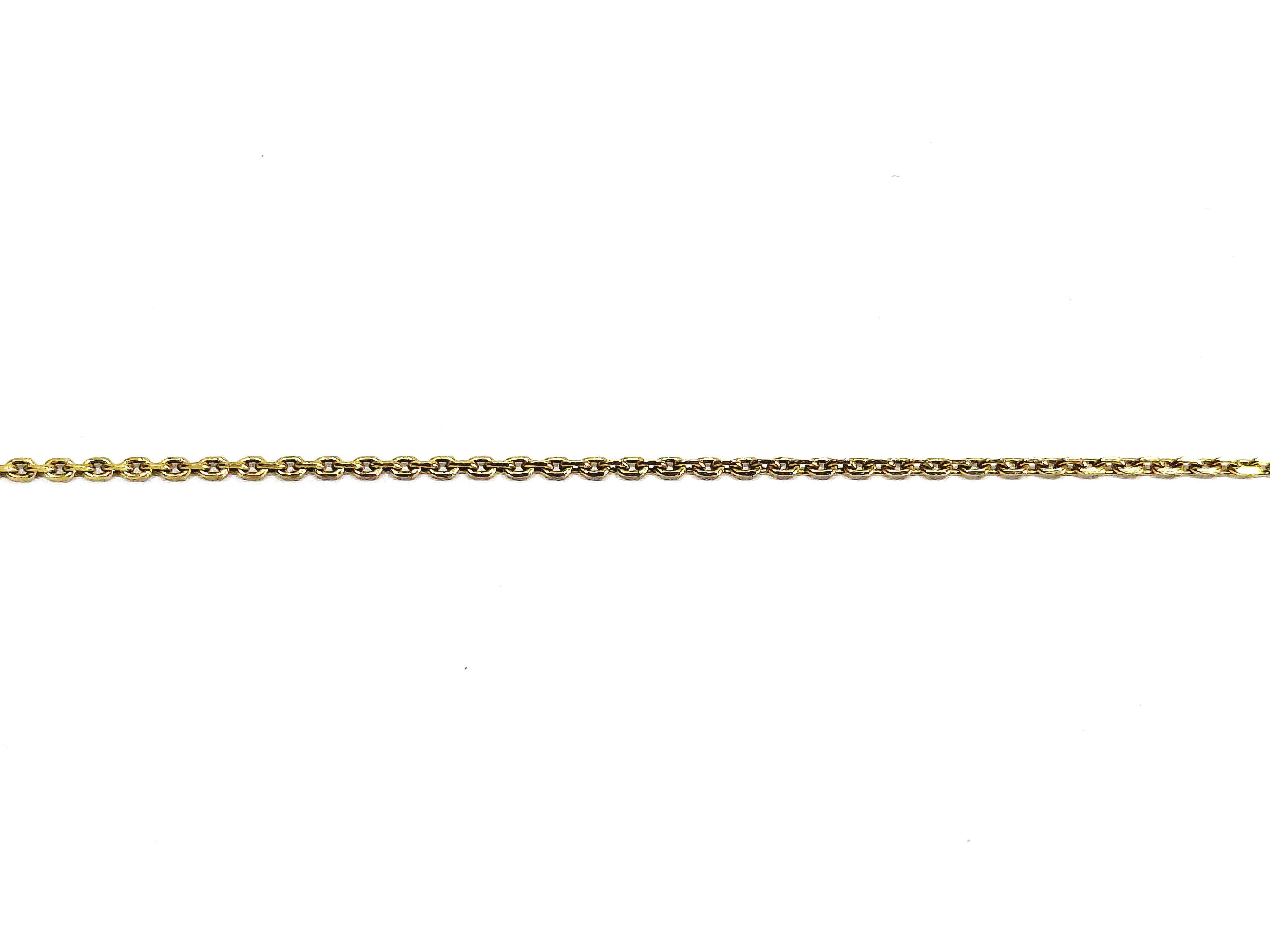 Yellow gold forçat-link chain