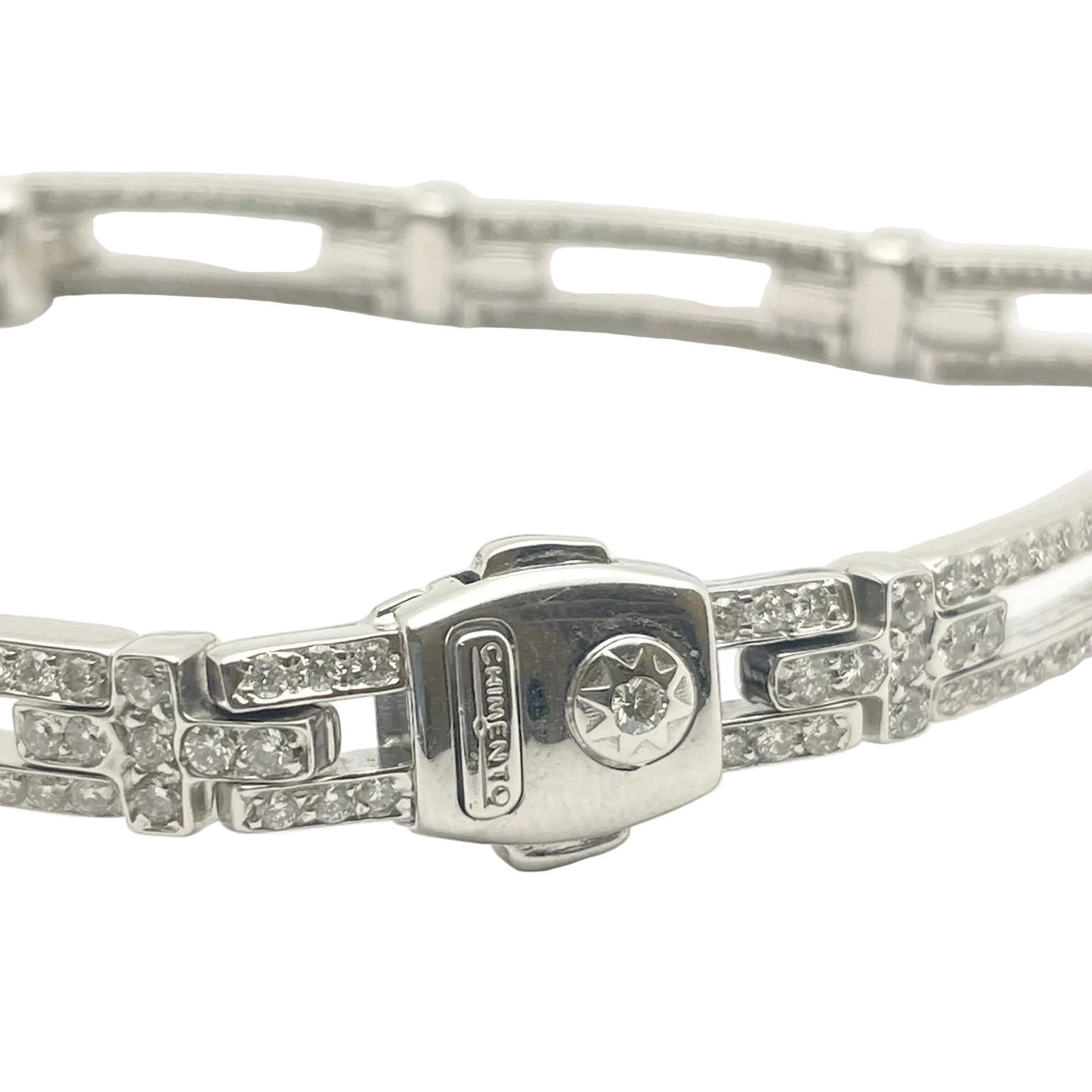 CHIMENTO Link Bracelet in White Gold and Diamonds