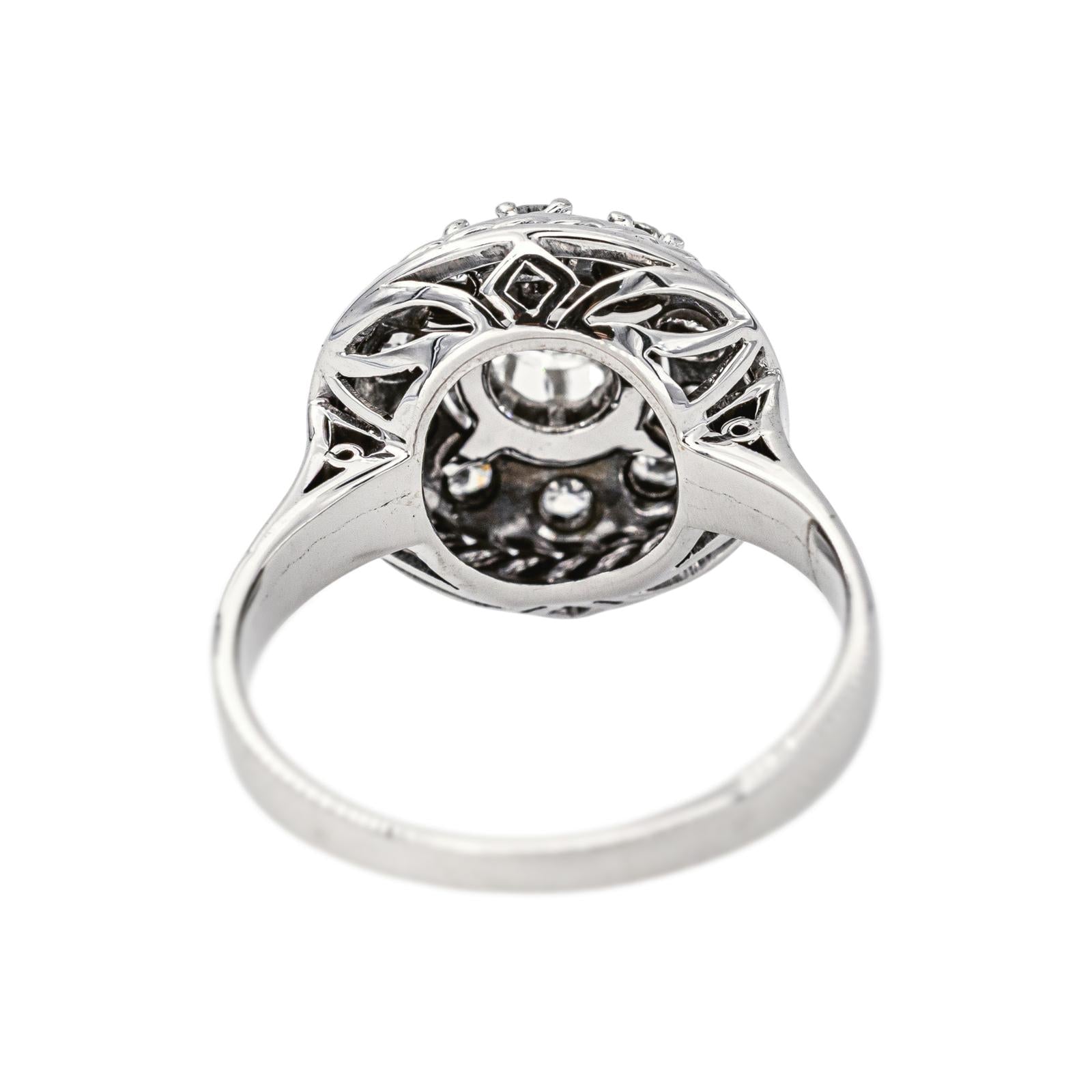Bague Marguerite Or blanc Diamant