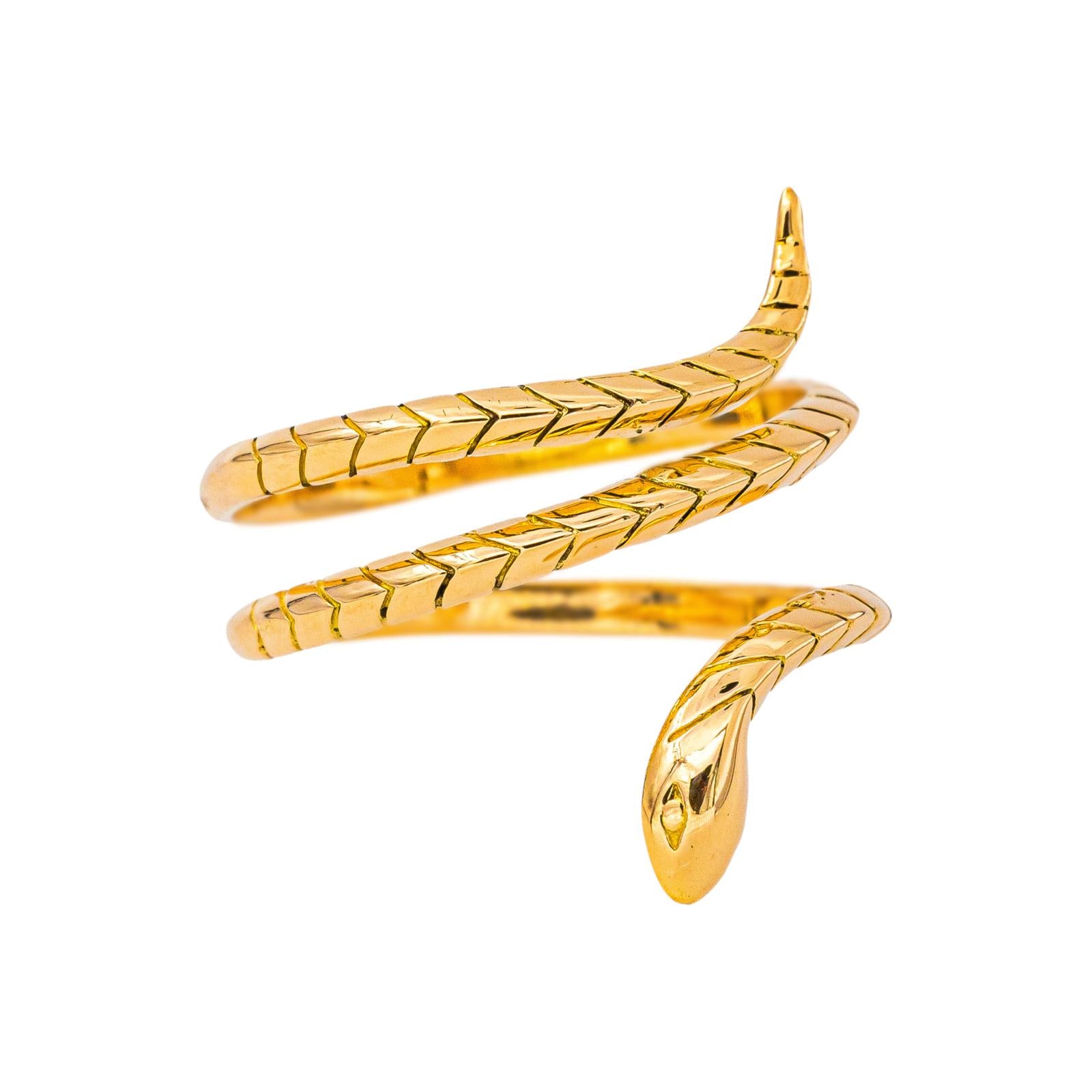 Yellow Gold Snake Ring