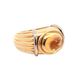 BOUCHERON "Jaipur" Yellow Gold and Citrine Bangle Ring