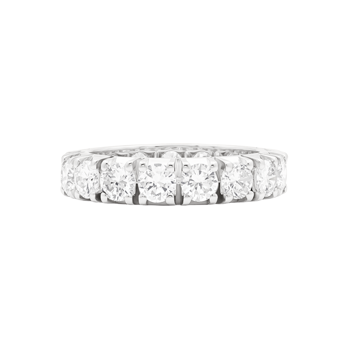 White Gold and Diamond Wedding Band
